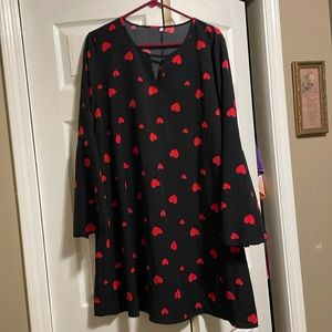 Cute black dress with hearts!